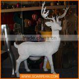 Hot Sale Christmas Decorations Fiberglass Gold Fake Deer thumbnail-5
