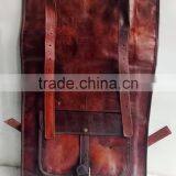High Quality Handmade Vintage Pure Goat Leather Luggage Bag thumbnail-1