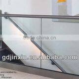 Glass Railing With Slot Channep Pipe And Tempered Glass Panels thumbnail-1