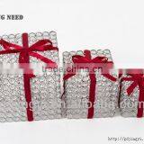 Wholesale Led Christmas Decoration Iron Acrylic Square Gift Box thumbnail-4
