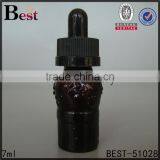 7ml Cosmetic Serum Dark Black Glass Dropper Bottle With Special Design thumbnail-3