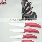 4 Pieces Red Color Handle Zirconia Chef/Utility/Paring Knife thumbnail-2