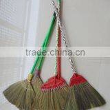 India Grass Broom With Wooden Stick thumbnail-1