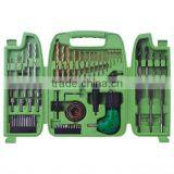 67 Piece Innovative Twist Drill, Wood Drill and Masonry Drill Set in Blow Mold Case