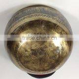 Blessing Buddha Carved Om Mane Padme Hum Tibetan Handmade Singing Bowl thumbnail-4