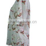 Floral Hand Embroidery Designs Round Collar Short Sleeve With Front Pocket Blouse Tunic Dress thumbnail-3