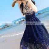 New Design Chiffon Flower Print Pleated Mini Skirt thumbnail-3