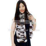 CX-S-55F New Latest Design Real Rex Rabbit Fur Winter Poncho Shawl Scarf thumbnail-2