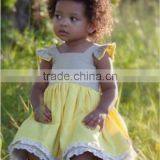 Girls Sunflower Wildling Dress Baby Well Dressed Wolf Remake Lace Linen Dress thumbnail-1