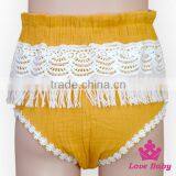 Unisex 0-1years Infant Clothes Plain Color Lace Tassles Newborn Baby Size Toddler Beach Bubble Shorts Diaper thumbnail-6