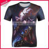 Sublimation Print Custom Design 92% Polyester 8% Spandex Mens t Shirt thumbnail-1