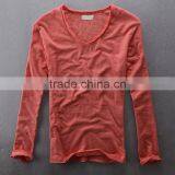 China WholesaleLong Sleeve White100% Cotton Blank T Shirt For Men thumbnail-2