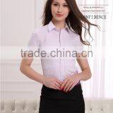 Women's Short Sleeve Formal Shirt of Pink (DSHL050) thumbnail-1
