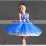 2016 New Blue Princess Dress For Little Girl Adorable Girl Party Dress Cute Kids Wear GD90427-9 thumbnail-2