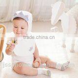 2pcs Hat & Bib Scarf Set, Crown Design, Baby Girl Princess 2pcs Cotton Hat Set thumbnail-4