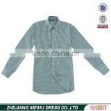 T/C Fabric Button Down Green Check Men's Shirts thumbnail-2