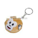 Plush Keychain & Keyring Monkey Animal Silver Tone Brown Emoji Smiley Pattern Carved 11cm x 5.2cm thumbnail-2