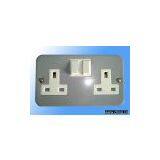 13A 2-Gang Single-Pole Switched Socket