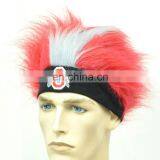 White and red mens fan wig high quality synthetic wig FW2103