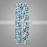 New Pants High Waisted Wide Leg Pants Islamic Women Loose Palazzo Bottom Pants Muslim Wear Women Floral Printed Trousers thumbnail-5