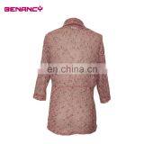 Old Woman Rose Plain Mesh See-Through Kimono Cardigan Joker Design Blouse thumbnail-2