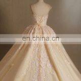 Real Photo Silver Wedding Dress Heavy Lace Wedding Gown thumbnail-4