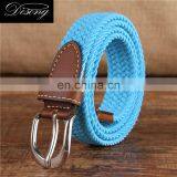 Hot Sale Fashion Brown Promotion Overalls Weave Stretch Belt With Pin Buckle thumbnail-3