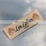 baby clothes woven satin label end fold