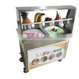 Quality Single Optional Double 2 Round Pan Stir Fry Thai Ice Roll Cold Plate Ice Cream Roll Fried Ice Cream Machine For Sale thumbnail-7