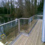 Wooden Deck Aluminum Rails With Toughed Glass Panel Design thumbnail-4