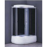 complete shower cabin/sliding door/oval shape C1452