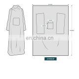 TEX-CEL Premium Fleece Plaid Adult Wearable Hooded Throw Blanket With Sleeves thumbnail-6