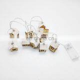 10LED String Wooden Christmas House Lights Hanging For Christmas Decoration Battery Operated thumbnail-5