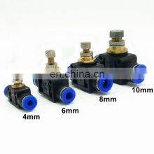 Pneumatic Throttle Flow Control Valve Tube OD 4mm 6mm 8mm 10mm Pneumatic Fittings LSA-8 LSA-10 Quick Connector Pneumatic Parts thumbnail-2