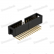 Denentech 2.54mm H9.0 W8.80 Dual Row Right Angle DIP Box Header thumbnail-3