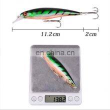 11cm 13.5g 10 Colors 3D Bionic Eyes Saltwater Fish Baits With Treble Hooks Quivering Minnow Sea Bass Bait Fishing thumbnail-2