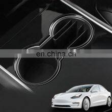 Car Water Cup Slot ABS Water Double Cup Holder For Tesla Model 3 2017-2019 thumbnail-1