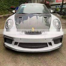 Runde FRP Or Half Carbon For Porsche 911-991.2 Upgrade GT3RS Style Body Kit Front Rear Bumper Lip Side Skirt Fender Hood Spoiler thumbnail-1