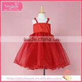 Over Knee red strapless sundress fluffy A-Line ball gown dress children frocks designs                        
                                                                                Supplier's Choice