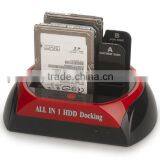 2013 Popular 876 Multi-function/All in 1 HDD Docking(USB 2.0 for 2.5/3.5inch SATA/esata HDD Docking Product)
