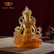 Factory Wholesale Five Ways God of Wealth Crystal Buddhism Statue Figurine thumbnail-5