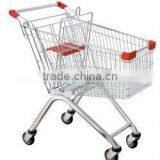 150L Europe Style Zinc Coated Supermarket Cart/trolley