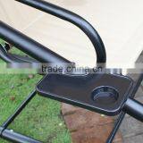 Double Swing Chairs With Frame / Canopy / Cupholder, Tan thumbnail-5