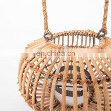New Arrival Candle Holder Rattan Natural Lantern Wicker Candlestick Holder High Quality European Style Vietnam Supplier thumbnail-3