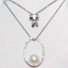 S925 Sterling Silver Necklace Women's Pearl Collar Chain thumbnail-4