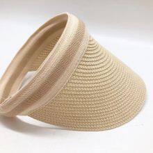 Fisherman Sun Visor Hat Uv Protection Empty Top Straw Hat Women's Beach Sun Visor thumbnail-4