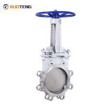 [Ruoteng] High Quality Stainless Steel Valve Manual Operate Knife Gate Valve With Wheel Handle thumbnail-3