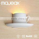 Hot Sell Small Indoor Plaster Wall Light Coffee Cup Shape