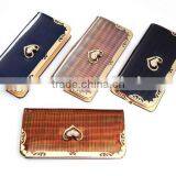Latest Design Ladies Hand Purse Clutch pu Wallet Heart Rhinestone Purse thumbnail-1