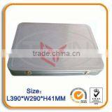 Rectangluar Tool Tin Box With Hinged Lid